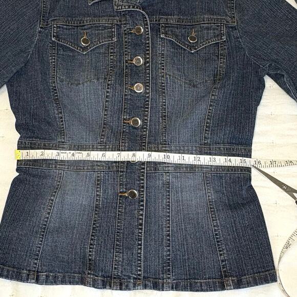 Vintage High Sierra Y2K Fitted Denim Jacket Women’s S Blue - Picture 11 of 13
